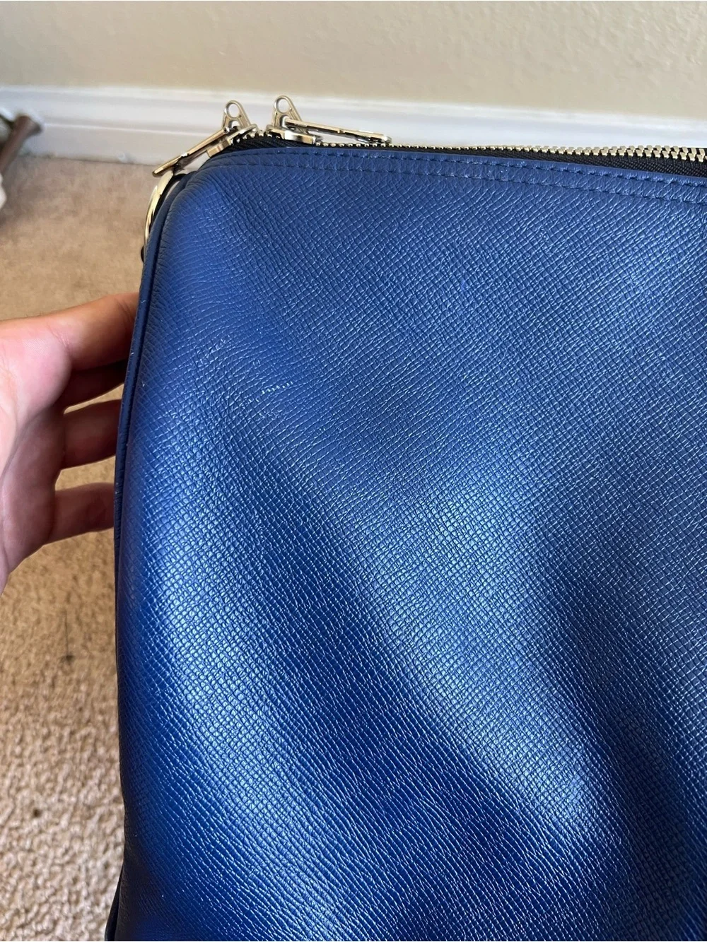 Louis Vuitton Blue Monogram Canvas Travel Duffle
